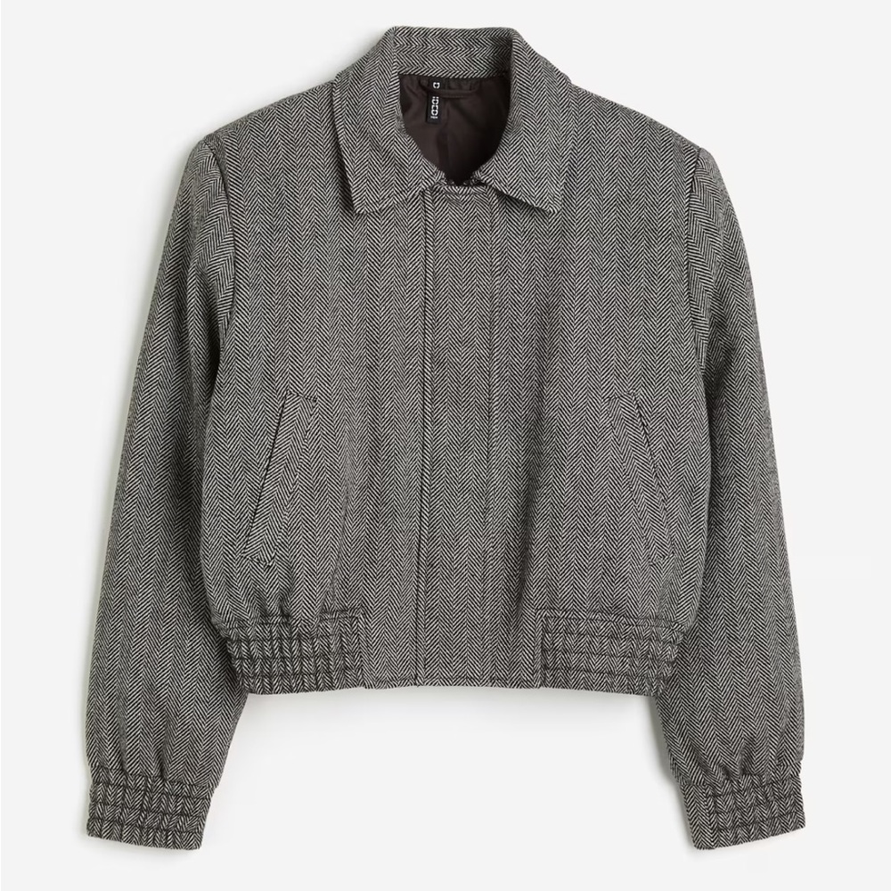H&M herringbone bomber jacket